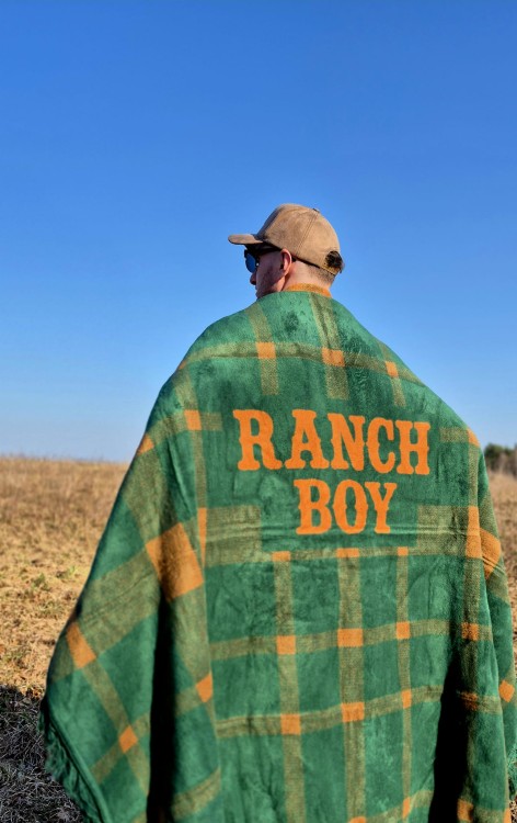 Koc bawełniany Ranch Boy zielony