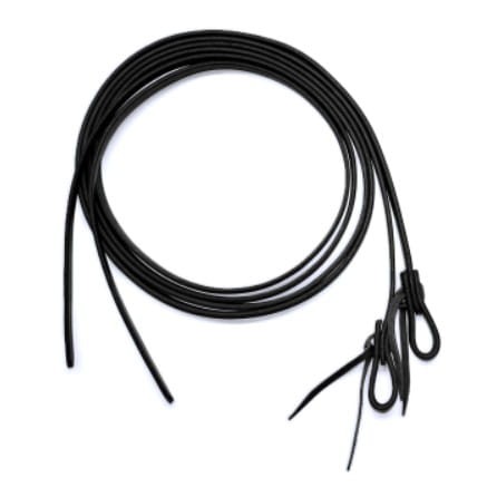 Wodze western BCL Amish-made czarne waterloop ręcznie robione USA 1/2 244 cm — HorsePassion.pl