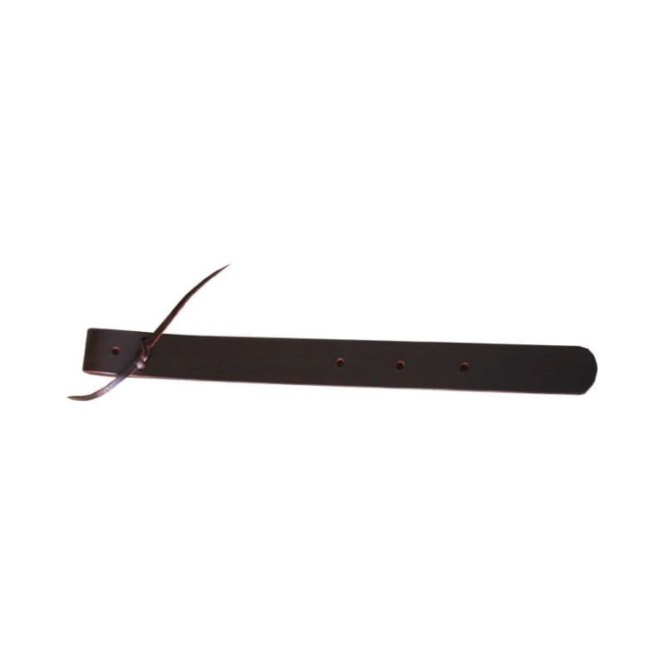 Pasek do popręgu off billet skórzany latigo Equi ciemnobrązowy 4,5 cm — 5 otworów regulacji, prawa strona siodła western — HorsePassion.pl