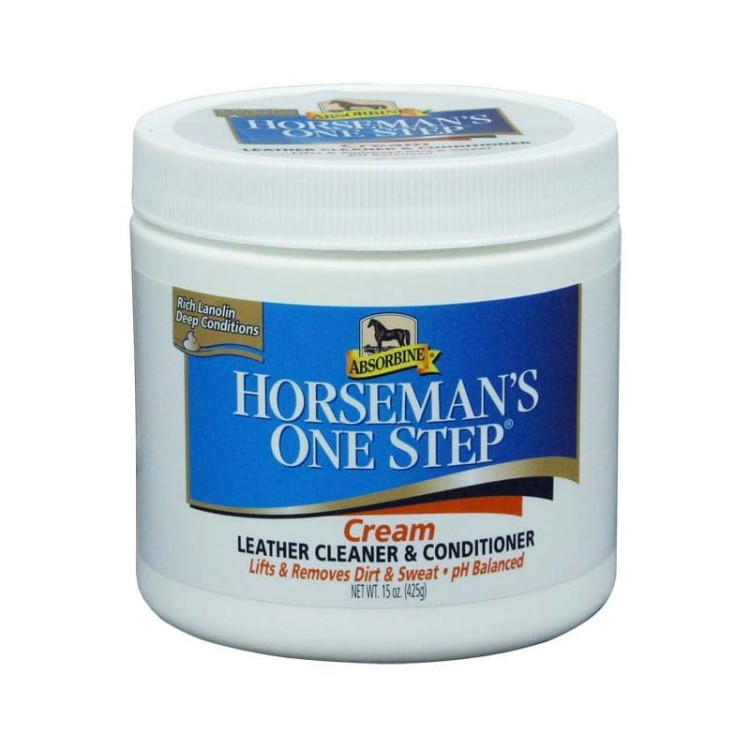 Absorbine Horseman's One Step krem do czyszczenia i pielęgnacji skóry jeździeckiej 425g lanolina