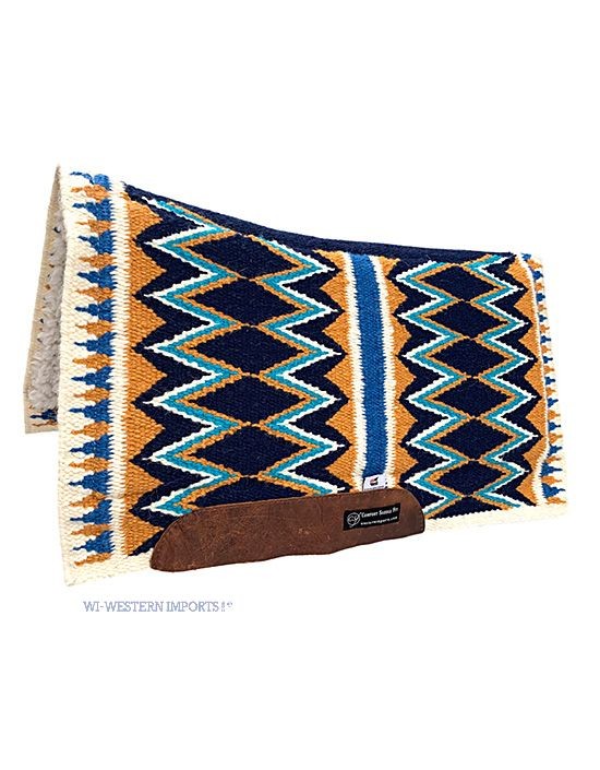 Pad western CSF Zuma Western Imports navy granatowy — wkładka CSF, blanket wełniany, 76 lub 83 cm — HorsePassion.pl